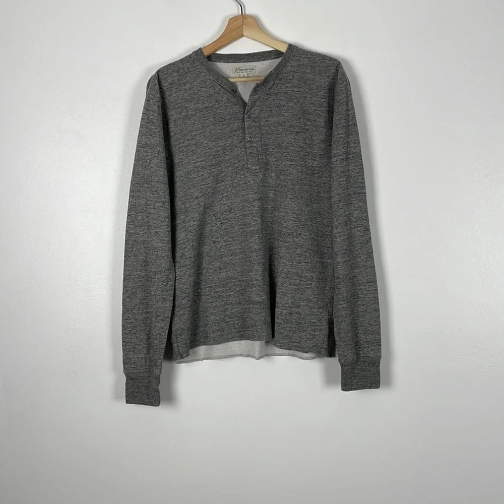 J. Crew Knit Goods long sleeve half button closure cotton sweatshirt Size Small